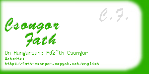 csongor fath business card